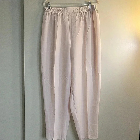 Maggie Sweet Elastic Waistband Pants 1X Petite Taupe - Picture 3 of 7